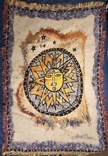 Vintage Laurel Burch Tapestry Throw Blanket Rug Sun Lion Sunshine 45x67 picture
