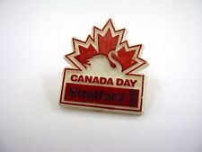 Vintage Collectible Pin: 1995 Stratford Canada Day Swan Maple Leaf Design picture