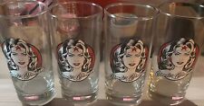 Wonder Woman USA Made  Tumbler Glass Vintage Style DC Comics set of (4) picture