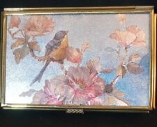 Unesco Vintage Brass Glass Hinged Trinket Box picture