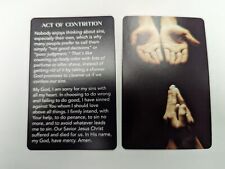 TEEN ACT OF CONTRITION (Lot of 2 Laminated Catholic Christian prayer cards picture