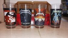 2007 MetallicA 16oz PINT PUB BEER COLLECTOR GLASSES SET OF 4 1st 4 albums picture