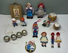 Raggedy Ann & Andy Vintage Ornament Lot picture