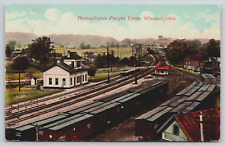 Postcard, Pennsylvania Freight Yards, Railroad, Wooster, Unposted, Train Cars picture