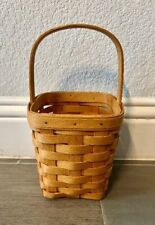 Longaberger 1999 10” Tall Square Basket with Handle (no protector) picture
