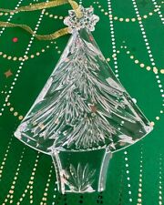STUNNING CRYSTAL GLASS * CHRISTMAS TREE * 7 POINT STAR ON TOP * HOLIDAY ORNAMENT picture
