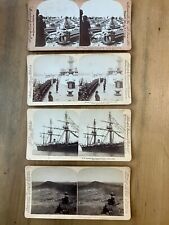 Antique Stereoview Card - Lot of 4 Military Cards - 1898 to 1900 picture