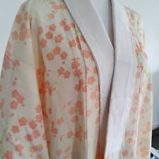 Sakura Silk Nagajuban Vintage Japanese Kimono Robe Custome picture