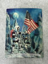 VTG Lenticular Postcard Memo From the Moon 1966 Hologram Unposted Astronaut picture