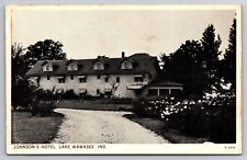 Johnson's Hotel Lake Wawasee Indiana IN Syracuse c1930s Postcard picture
