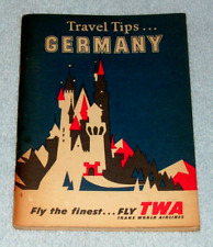 VINTAGE TWA AIRLINES TRAVEL TIPS BOOKLET GERMANY 1956 88 PAGES picture