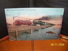 1915 Causeway entering Galveston from Houston TX Texas RR Railroad Train Trolley picture