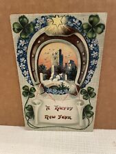 Vtg Embossed A Happy New Year Castle 1909 picture