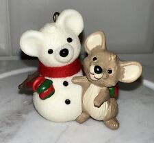 Hallmark Snow Buddies Vintage Christmas Ornament 1986 Mouse Mice picture