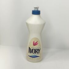 Vintage 22oz Ivory Liquid Dish Dishwashing Soap Detergent Bottle (1986) 1/4 full picture