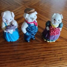 1991 Vintage J.C.  2”  Collector Figurines Lot of 3 Pigs Cute picture