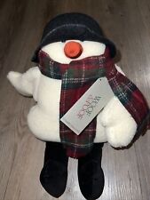 Woof & Poof Musical Snowman Vintage Wind Up W/ Button & Tags Plays Frosty Works picture
