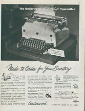 1948 Underwood Electric Typewriter Most Beautiful Leader Table Vtg Print Ad C4 picture