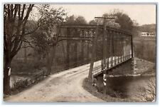 c1910's Dirt Road Bridge Johnsonville New York NY RPPC Photo Antique Postcard picture
