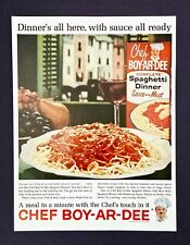 Chef Boy Ar Dee ad original vintage 1962 spaghetti dinner box advertisement picture