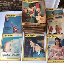 Lot of  75+ This Week Magazine from The New York  Herald Tribune 1945 -1957 picture