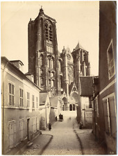 France, Bourges, la cathedral Saint-Étienne vintage albumen print albu print print print picture