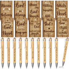 60 Pcs Christmas Christian Gifts Bulk Bible Verse Notebooks Pens Set picture