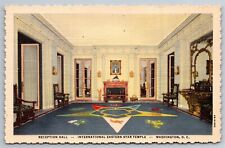 International Eastern Star Temple Reception Hall Washington DC Postcard S12 picture
