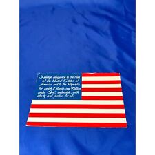 Pledge of Allegiance American flag postcard chrome divided back picture