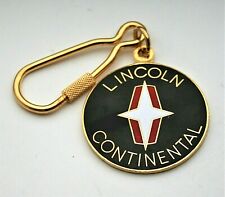 Lincoln Continental Automotive Car Metal & Enamel Key Chain FOB 1970's NOS New picture
