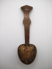 Falick Novick Antique Hammered Copper Serving Spoon Circa 1910 Monogrammed L picture