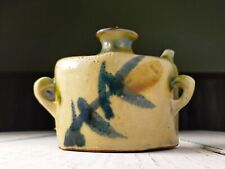 Vintage Okinawan Ceramic Pottery Dachibin Awamori Sake Hip Flask Made in Japan picture
