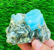 Wow 1375 Carats Huge Well Terminated Blue Color Aquamarine with Muscovite Combin picture