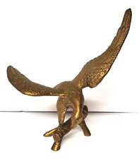Brass Eagle On Branch Figure Large 10 5/8