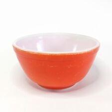 Early Vtg Pyrex Mixing Bowl Primary Red Medium Nesting TM REG - US PAT OFF picture