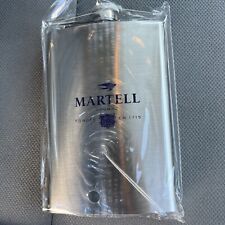 MARTELL COGNAC LIQUOR FLASK  STAINLESS STEEL VINTAGE FRENCH COLLECTORS picture