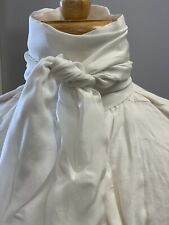 18th Century, Rev War Man's White 100% Silk Neckerchief Cravat - 14