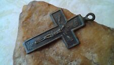 ANTIQUE c.19th CENTURY CATHOLIC MISSION CRUCIFIX with INSTRUMENTS of the PASSION picture