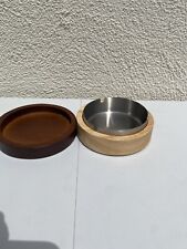 Wooden Cigarette Ashtray Vintage  with Lid picture