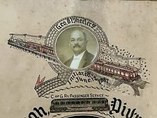 Antique Train Photo 1887 Order Of Railway Conductors Lithograph Locomotive picture