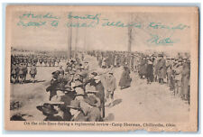 1918 Side Lines During Regimental Review-camp Sherman Chillicothe OH Postcard picture