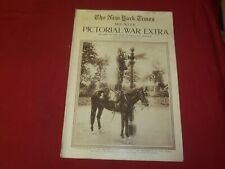 1914 OCTOBER 15 NY TIMES PICTORIAL WAR EXTRA SECTION - BELGIAN CAVALRY - NP 3933 picture