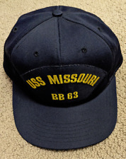 Vtg  USS Missouri BB 63 Adjustable Strap Hat Made In USA  picture