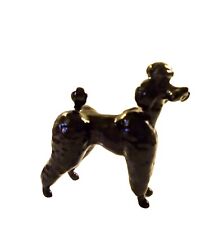 Vtg 1950s 1960s Kitschy Beswick England Black Poodle Figurine Gloss Gold Label picture