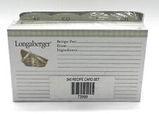 Longaberger 3 x 5 Recipe Card With Dividers Basket Cards Set New 73989 Sealed picture
