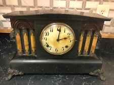 Mantel Wind Up Clock No Maker Name Dial Say Made in USA-RUNS-READ picture