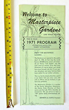 1971 Lake Wales Florida Masterpiece Gardens Attraction Program Brochure picture