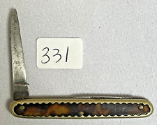 Vintage Ernst Rottgen Single Blade Brown Folding Pocket Knife (#331) picture