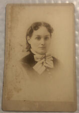 Portrait Of Janie Huff 1870s Springfield, MO - Antique Cabinet Card 6.5x4 Photo picture