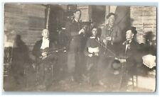 c1910's Orchestra Musician Family Saskatchewan Canada RPPC Photo Postcard picture